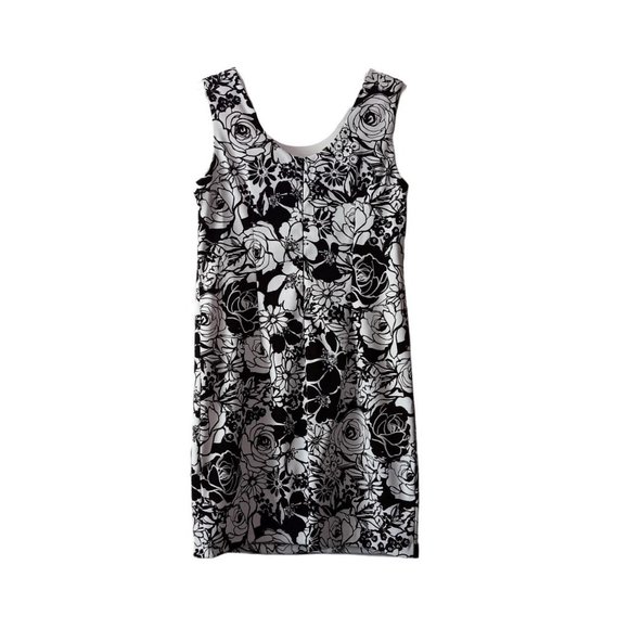 Women Connected Apparel White & Black Floral Dress- Size 14 - Picture 2 of 6